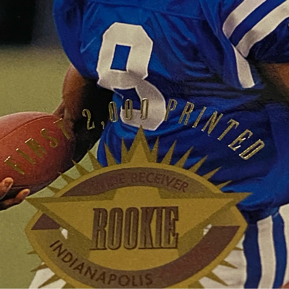 Marvin Harrison RC Rookie Rare! 1996 Donruss Football Card Press Proof Vintage - Picture 3 of 4